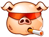 cerdo fumando
