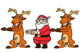 Renos con Santa Claus