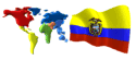 Bandera y Mapa de Ecuador