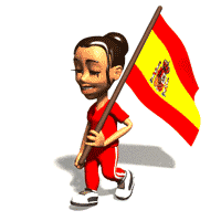Chica con la Bandera Española