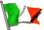 Bandera  con Mastil de Italial Animada