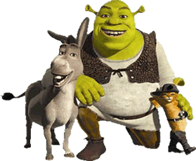 Shrek Asno y Gato