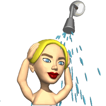 mujer bañandose