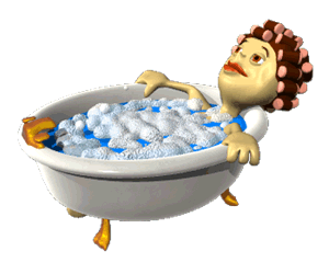 mujer bañandose