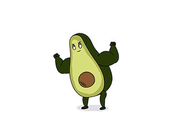 Gif de aguacate animado