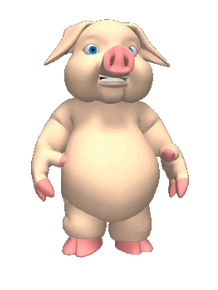 gif cerdo andando