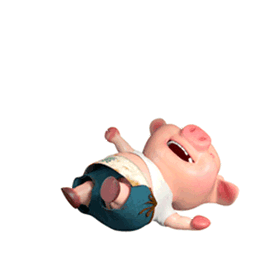 cerdo riendo