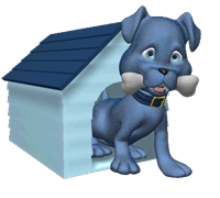 animacion de perro azul