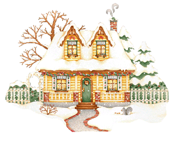 Gif de casa nevada