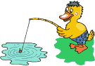 Gifs de pato pescando 