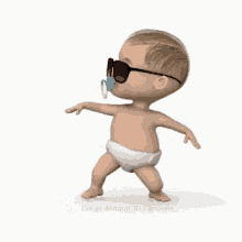 Gif de bebe bailon