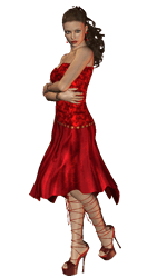 Gif Bailarina de rojo