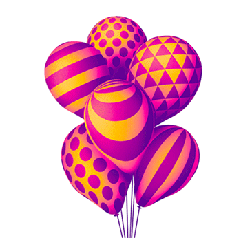 Gif de globos 3d
