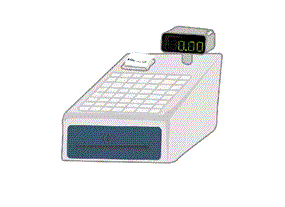 Gif de caja del dinero