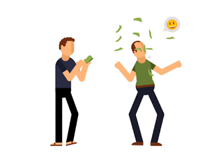 Gif repatiendo dinero