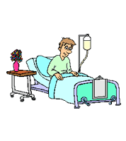 gif enfermo en cama