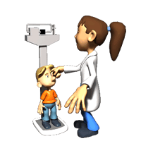niño midiendose