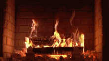 Gif de chimenea con fuego