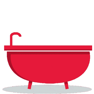 Gif de bañera roja