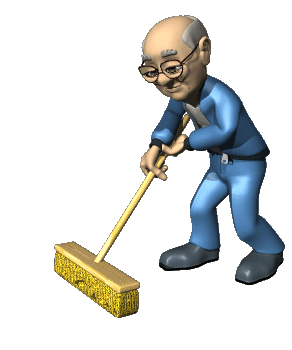 Gif hombre con escoba