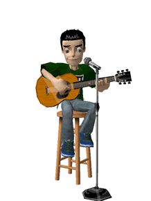 Gif de cantante en taburete