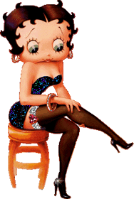 Gif de betty en taburete
