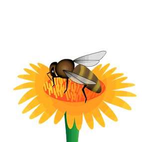 Gif de abeja en flor
