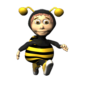 Gif de disfraz de abeja