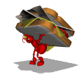 Gif de hormiga con comida