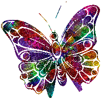 Gif de mariposa de colores