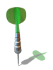 dardo animado verde