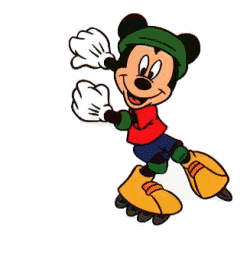 Gif mickey patinando