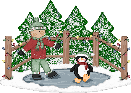 Pinguino en Navidad