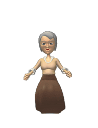 Gif de anciana alegre