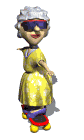 Gif de anciana patinando