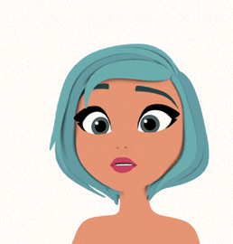 Gif de cara de chica