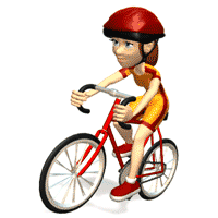 Gif de chica en bici