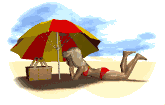 Gif de chica en la playa