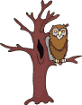 Gif de Arbol con buho