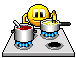 Smilie Preparando Comida