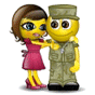 Smilie Soldado con la Novia